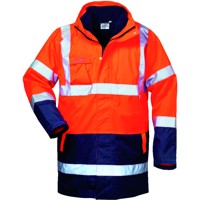 Produktbild von SAFESTYLE® - Warnschutzparka TRAVIS 23549, warnorange/marineblau, Größe S