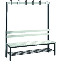 Produktbild von C+P - Sitzbank Holz RAL7021 1000mm Hak/Ros.