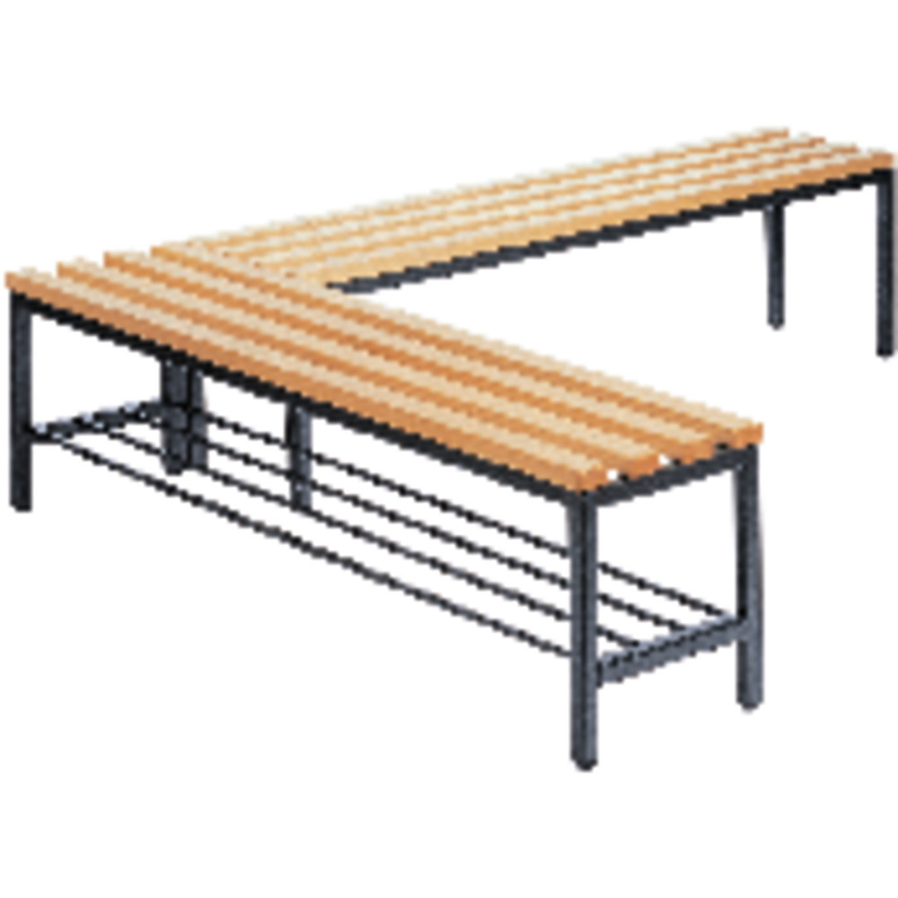 C+P Sitzbank Holz RAL 7021 420x1500x353mm mit Rost Produktbild img1 L