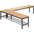C+P Sitzbank Holz RAL 7021 420x1500x353mm mit Rost Produktbild img1 S