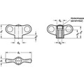 Produktbild von Ganter Norm® - Flügelmuttern mit Messing-Buchse (634-40-M5-E-DGN)