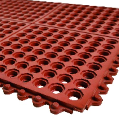 Produktbild von null - Gummi-Steckmatte, rot NBR/SBR, 900x900x14mm