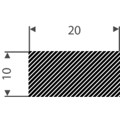 Produktbild von null - Vierkantprofil EPDM 20x10mm, 25m