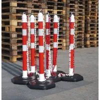 TEMKA Kettenpfosten - Set, r/w 6 Pfosten + 5xKette STRECKE Produktbild