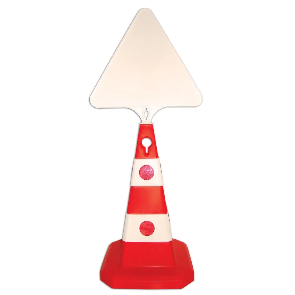 TEMKA Leitkegel mit Öse, rot, mit Reflexlinsen, Höhe 613mm Produktbild img3 L