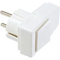 Produktbild von BACHMANN - Schutzkontaktstecker Winkel, weiß, abschaltbar mit Wippschalter 2-po