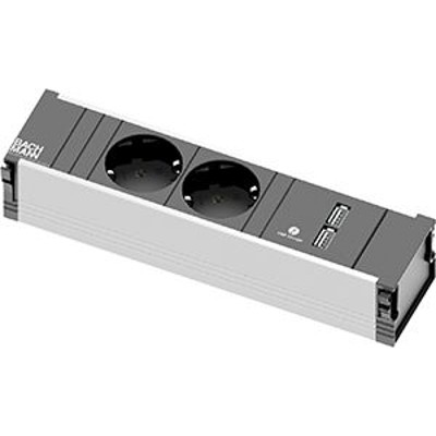 Produktbild von BACHMANN - Coni Steckdoseneinheit 2x Schuko+USB Doppel Charg