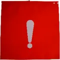 Schlussfahne 30 x 30cm mit Aufdruck Ausrufezeichen Produktbild