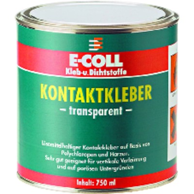 Produktbild von E-COLL - Kontaktkleber transparent silikonfrei, lösemittelhaltig 750ml Dose