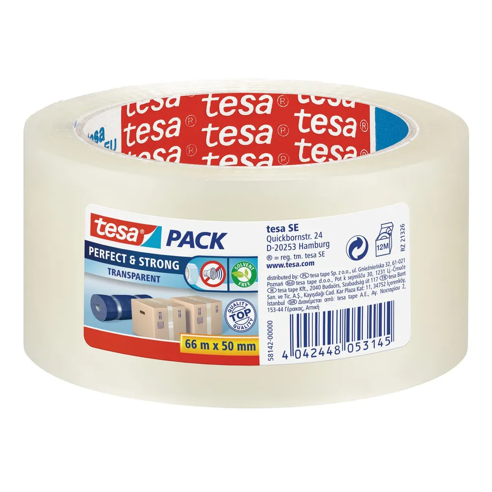 tesa®pack 66m x 50mm, transparent 58640 Produktbild img2 L