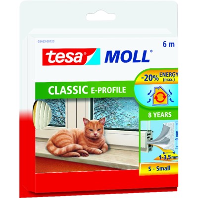 Produktbild von tesa® - E-Profil-Dichtung 5445, weiß 10m x 9mm