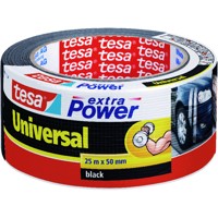 Produktbild von tesa® - Gewebeband Extra Power UNIVERSAL, schwarz 25m x 50mm