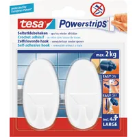 tesa® Powerstrips Haken Large Oval weiss Produktbild