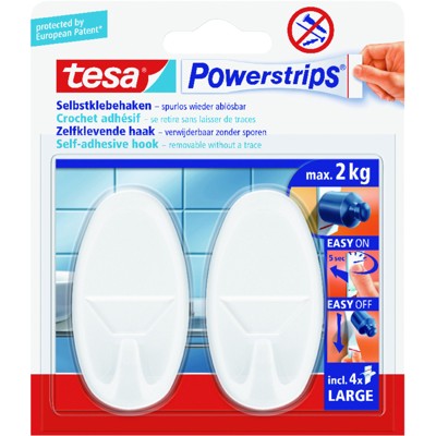 Produktbild von tesa® - Powerstrips Haken Large Classic weiss