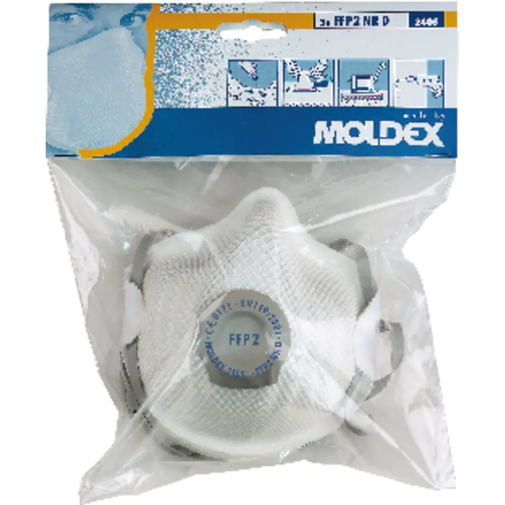 MOLDEX Feinstaubmaske Klassiker 2405 FFP2 NR D V, 20 Stück Produktbild img2 L