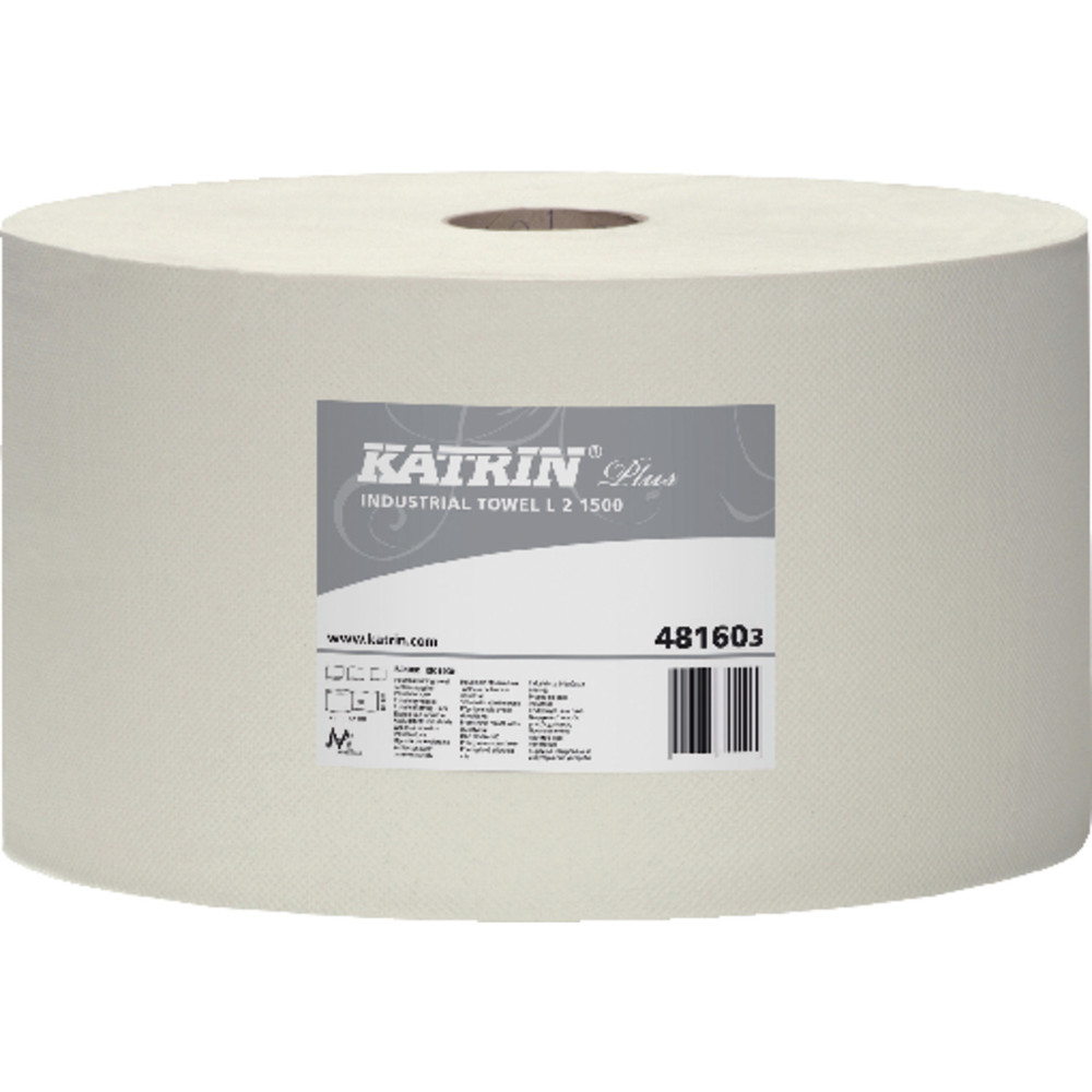 KATRIN Putzpapier weiß 2-lagig 22 x 38cm 1500 Blatt Produktbild img1 L