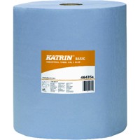 Produktbild von KATRIN® - Putzpapier 2-lagig blau, Lagenverleimtes Recyclingpapier, 1000 Blatt,