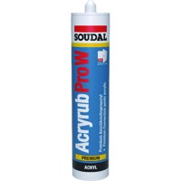 Produktbild von SOUDAL® - Acryrub Pro-W schwarz Acryldichtstoff silikon-/lösemittelfrei 310ml K