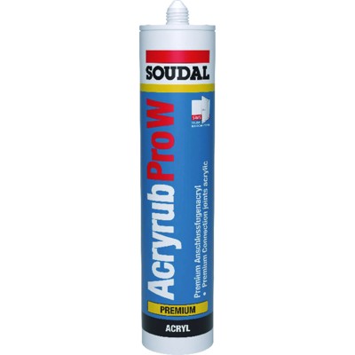 Produktbild von SOUDAL® - Acryrub Pro-W schwarz Acryldichtstoff silikon-/lösemittelfrei 310ml K