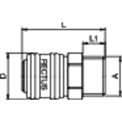 Produktbild von Rectus - Schnellverschlusskupplung Serie 26A Innengewinde 1/4"