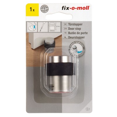 Produktbild von suki. - Bodentürstopper,H 43mm,Ø 28mm, Metall, silberfarbig satiniert