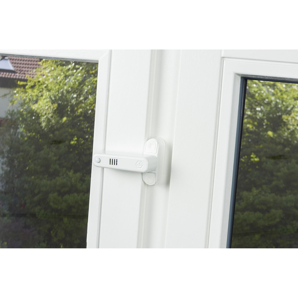 BURG-WÄCHTER FT-Fenstersicherung, mit Alarm, FSA 2020 W SB, Stahl weiß lackiert Produktbild img2 L