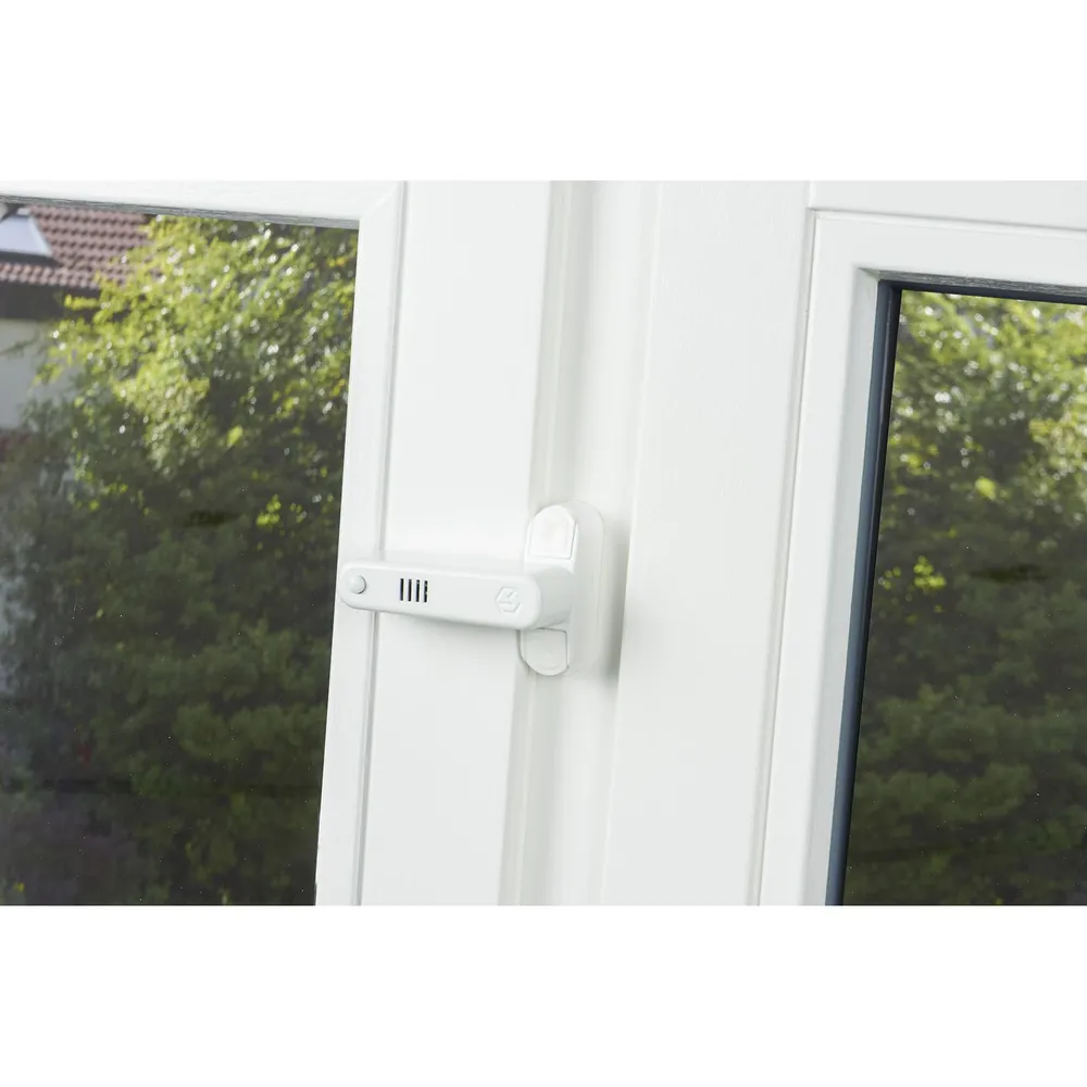 BURG-WÄCHTER FT-Fenstersicherung, mit Alarm, FSA 2020 W SB, Stahl weiß lackiert Produktbild img2 L