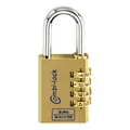 BURG-WÄCHTER Zahlen-Vorhangschloss Combi Lock 80 M, 4-stelliger Zahlencode, Messing massiv Produktbild