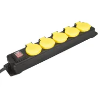 uniTEC Schuko-Steckdosenleiste 5-fach, IP44 Produktbild