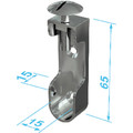 Pickhardt & Gerlach Schrankrohrlager, 30x15mm vernickelt mit Schraube Produktbild