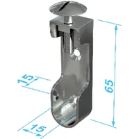 Produktbild von Pickhardt & Gerlach - Schrankrohrlager, 30x15mm vernickelt mit Schraube