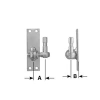 Produktbild von Pollmann - Haken, D5,13mm,2-fach,zum Aufschrauben,Eisen, feuerverzinkt