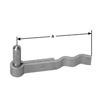 Pollmann Haken, F,13mm,mit gewellter Lasche,zum Eingipsen,Eisen, galvanisch hell verzinkt Produktbild