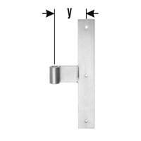 Produktbild von Pollmann - Tor-Mittelband, 18,schwer, für Dorn20mm,400mm,Eisen, hell verzinkt