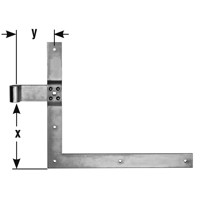 Produktbild von Pollmann - HT-Winkelband, 20,Enden kantig, f. Dornst.16mm, H 400 x L 800mm, hel