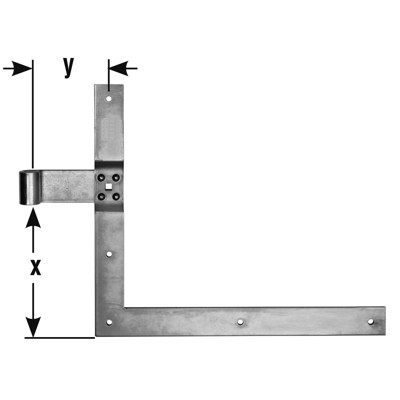 Produktbild von Pollmann - HT-Winkelband, 20,Enden kantig, f. Dornst.16mm, H 400 x L 600mm, hel