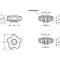 Produktbild von Ganter Norm® - Sterngriffe, Abdeckkappe farbig (5331-63-V6-B-DGB)