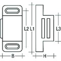 Produktbild von Welter - MB-Magnetschnäpper, 4kg, B 15,4mm, H 36,8mm, T 13,4mm, braun