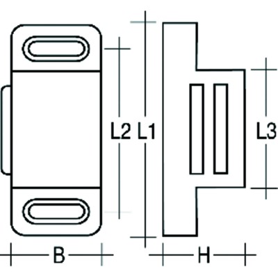 Produktbild von Welter - MB-Magnetschnäpper, 4kg, B 15,4mm, H 36,8mm, T 13,4mm, braun