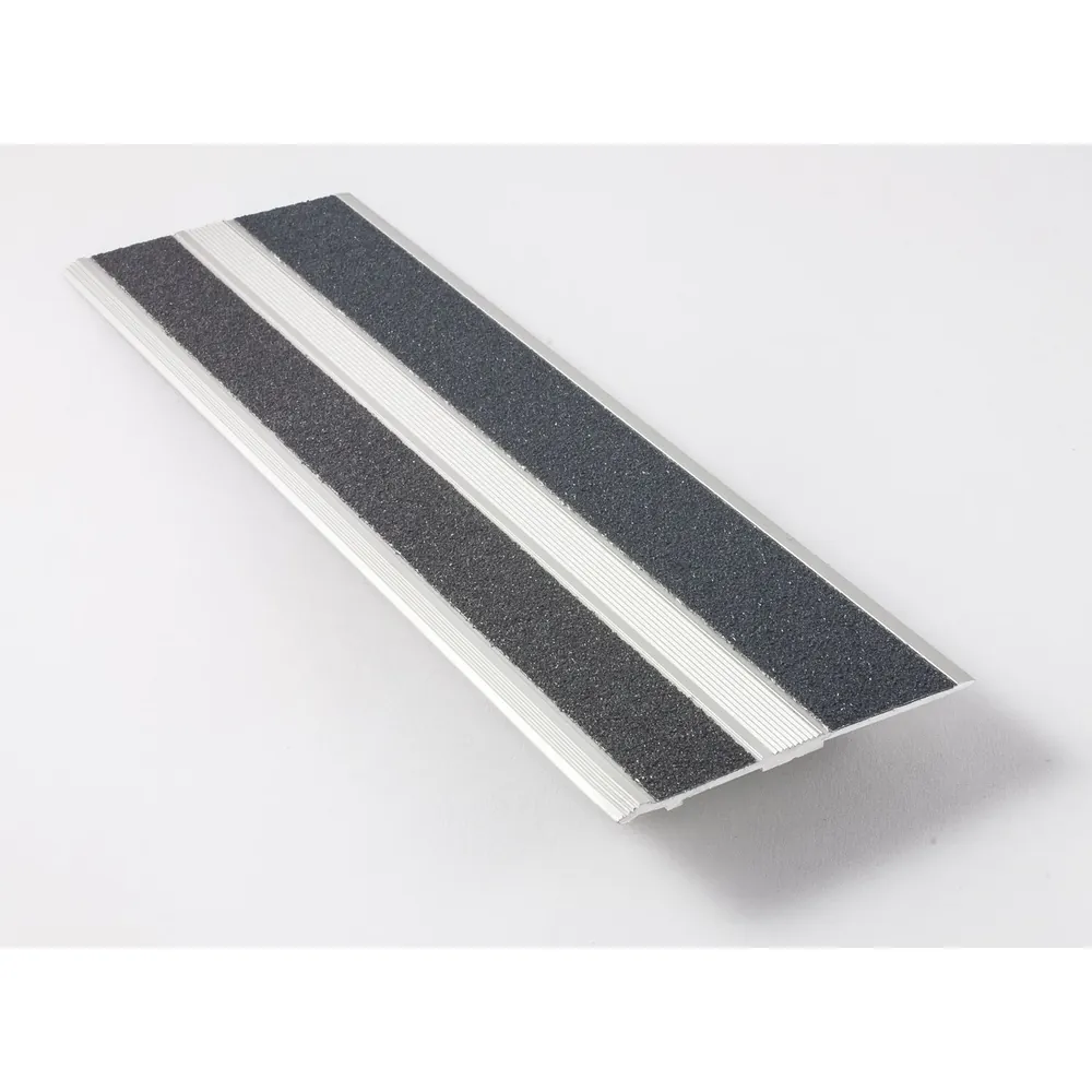 Elton Ellen Schwellenprofil SP69 mit zwei Decorstreifen, zum schrauben, Aluminium elox, Alu-Oxid gelb/schwarz, Breite 69mm x Länge 1000mm x Stärke 3mm, K 50 Produktbild img1 L