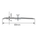 Elton Ellen Schwellenprofil SP69 mit zwei Decorstreifen, zum schrauben, Aluminium elox, Alu-Oxid gelb/schwarz, Breite 69mm x Länge 1000mm x Stärke 3mm, K 50 Produktbild img2 S