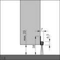 Produktbild von Elton - Türbodendichtung alu IBS 39 100cm mit PP-Bürste