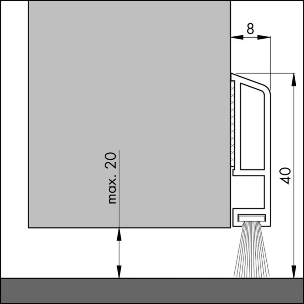 Elton PDS-B-ZK-Bodendichtung Nr.0703291 braun 100cm Produktbild img2 L