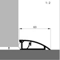 Produktbild von Elton - HT-Türschwelle, rund, AKW, 0501136,L 1800mm, Aluminium, silberfarbig