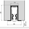 Produktbild von Elton - Objekttür-Türabsenkdichtung, EllenMatic Soundproof 1809475, 1208mm, Alu