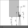 Produktbild von Elton - Tor.-Türdichtschiene, IBS 60, 0308401, 1000mm, Aluminium alufarben