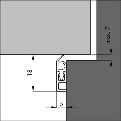 Produktbild von Elton - Zimmertür-Türdichtung,einseitige Ausführung,PTS-AR,0502201,PVC braun