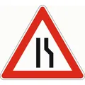 Produktbild von NOBRAND - Verkehrszeichen 121-10 Gefahrenzeichen einseitig verengte Fahrbahn re