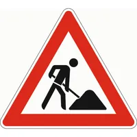 Produktbild von NOBRAND - Verkehrszeichen 123 Gefahrenzeichen Baustelle RA2