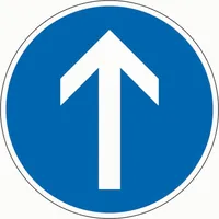 Produktbild von NOBRAND - Verkehrszeichen 209-30 Vorgeschriebene Fahrtrichtung geradeaus RA2